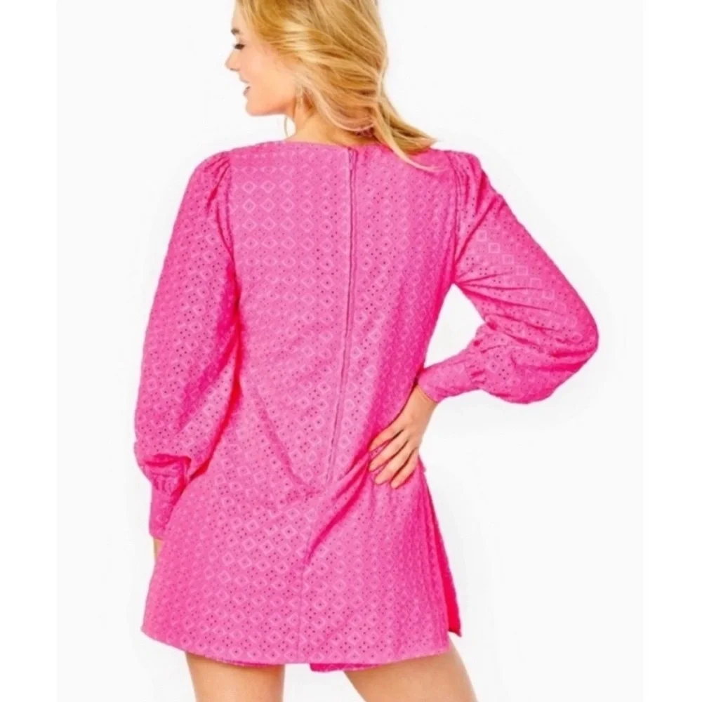 Lilly Pulitzer Aisha Romper Dress Pink NWT Womens 6 Resort Summer Beach Vacation - Picture 15 of 16